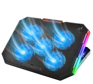 แผ่นรองระบายความร้อนสำหรับโน้ตบุ๊กแบบปรับได้ ไฟ RGB สำหรับเล่นเกมส์ รองรับแล็ปท็อปขนาดสูงสุด 17 นิ้ว มีสินค้าพร้อมส่ง - Product Image 2