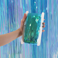 Rideau de pluie transparent pour décoration de fond photo, idéal pour anniversaires, mariages, remises de diplômes, festivals, vacances et événements thématiques