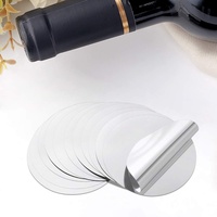 Verseur de vin en argent disques ronds d'arrêt d'alcool feuille d'aluminium vin whisky Verseur goutte d'arrêt bouteille versant