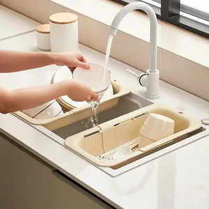 Panier égouttoir rétractable et extensible grand format pour évier, passoire de cuisine pour légumes et fruits, organisateur de cuisine - Product Image 6