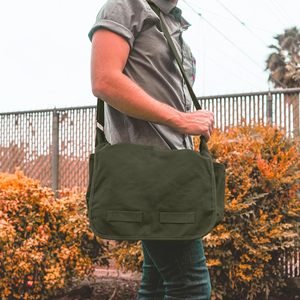 Bolso de mensajero clásico de alta calidad, bolso de hombro de lona retro, multiusos para adultos y estudiantes - Product Image 3