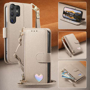 กระเป๋าใส่เครื่องสำอางแบบพับได้ ดีไซน์รูปหัวใจ สะพายข้าง สำหรับ Samsung Galaxy S26/S25FE/<span class=keywords><strong>A57</strong></span>/A56 - Product Image 1