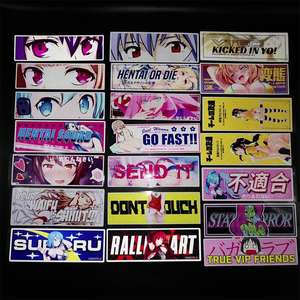 YYX all'ingrosso di alta qualità 90 + Anime disegni adesivo riflettente per auto porta laterale moto pneumatico casco <span class=keywords><strong>JDM</strong></span> Sticker - Product Image 2