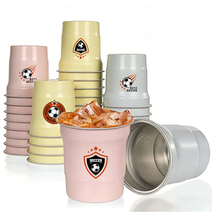 Tazas de Cerveza de Aluminio Ecológicas Plateadas de 380/480/600 ml, Vasos para Beber, para Campamentos, Fiestas al Aire Libre - Product Image 2