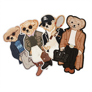 Patch brodé personnalisé en sergé, écologique, amusant et mignon, motif animal, applique thermocollante 3D pour vêtements, mode décontractée, pour enfants, chapeaux, en gros - Product Image 4