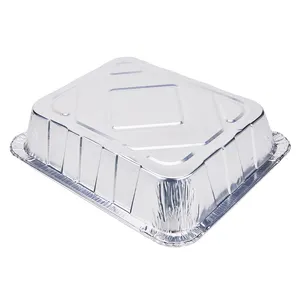 Piring Foil aluminium dalam setengah ukuran tugas berat untuk restoran mengeluarkan nampan foil aluminium