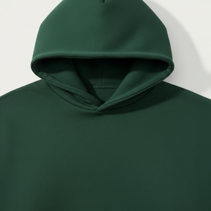 Sudaderas con capucha verdes de mezcla de algodón al por mayor, ropa holgada de alta calidad para hombres y mujeres - Product Image 1