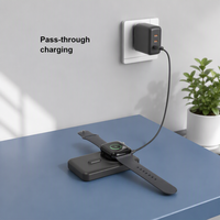 Batterie externe magnétique sans fil 10000mAh, charge rapide PD20W, câble double intégré, support pliable, écran numérique, chargeur portable