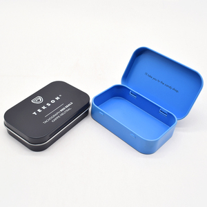 Hình chữ nhật scatola latta hình vuông màu đen bản lề công cụ lưu trữ Quà Tặng Kẹo tin trường hợp bao bì kim loại nhỏ bán buôn tùy chỉnh hộp thiếc có thể - Product Image 3