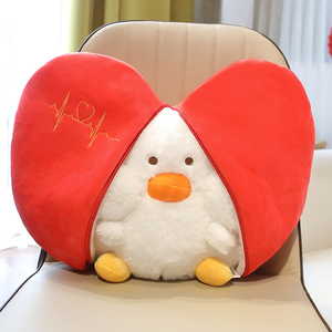Lindo Peluche de Pato Reversible, Suave y Esponjoso, Se Transforma en Forma de Limón o Corazón, Perfecto para Regalos y Decoración Acogedora - Product Image 3