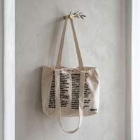Sacs fourre-tout en toile de coton imprimés sur mesure avec longues poignées, sacs de courses réutilisables pour l'emballage de vêtements et de marques de prêt-à-porter