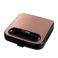 Appareil à sandwich électrique 3 en 1 avec plaque amovible antiadhésive et plaque grill, presse automatique de haute qualité, appareil à gaufres et à panini pour le petit-déjeuner