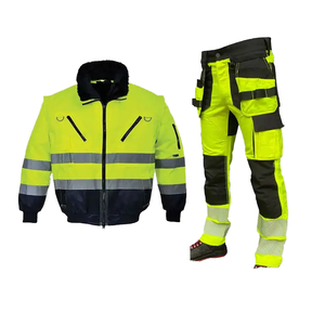 Veste d'hiver haute visibilité personnalisable pour pilote, conception bomber de sécurité pour la construction, en polyester, avec support de logo personnalisé - Product Image 4