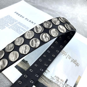 <span class=keywords><strong>Ceinture</strong></span> en cuir PU décontractée style rock et hip-hop, cloutée, personnalisée, vintage, punk, pour hommes et femmes, 118 cm - Product Image 3