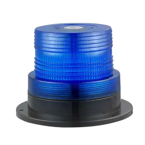 高性能蓝色发光二极管信标DC 10-80伏发光二极管频闪灯汽车警示灯带螺钉安装/吸盘磁性