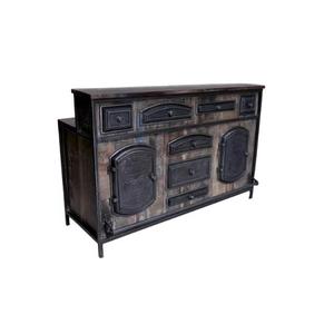 Reclaimed Solid Wood Iron Finish Natural In Wholesale High Quality Handmade Reclaim Wood Metal <b>Bar</b> Counter - Product Image 1