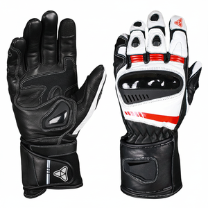 Gants d'équitation de moto doigts complets en cuir gant d'écran tactile de cavalier de course de moto pour les hommes de haute qualité - Product Image 1