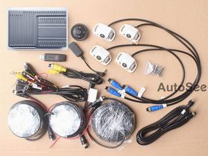 Carrello elevatore a forcella telecamera di 360 gradi 3D Bird Eye vista panoramica lato anteriore posteriore Surround di parcheggio aiuto di retromarcia sistema DVR a 4 vie - Product Image 4