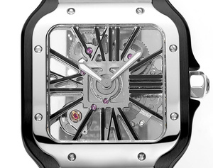 Montre mécanique automatique élégante et tendance, cadran entièrement ajouré, bracelet détachable rapide et remplaçable, boîtier en acier inoxydable - Product Image 3