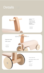 Trotteur bébé voiture enfants jouets en <span class=keywords><strong>bois</strong></span> enfants vélo d'équilibre - Product Image 2