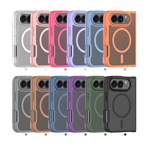 for <b>iPhone</b> fold ultra tpu phone cover matte anti-fall magnetic attraction case - Product Image 1