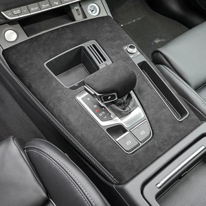 อุปกรณ์ตกแต่งภายในรถยนต์สำหรับ <span class=keywords><strong>Audi</strong></span> <span class=keywords><strong>Q5</strong></span> SQ5 FY แผงเกียร์กลางหุ้มหนังกลับ หัวเกียร์ ฝาครอบป้องกันตกแต่ง สำหรับพวงมาลัยซ้ายและขวา - Product Image 3