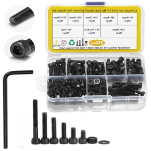 Kit d'assortiment de vis hexagonales, écrous et rondelles OKYN-Y0174 M2, 270 pièces, en acier inoxydable, pour l'électronique et le bricolage - Product Image 1
