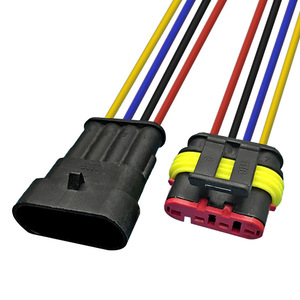 4P Automotive Waterproof Wire Harness Connector DJ7041 1.5 21 Copper Core IP67 Fire Retardant Wiring Cable - Product Image 1