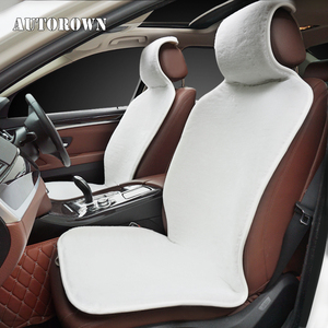 Fundas cortas de lana para asiento delantero de coche, <span class=keywords><strong>Interior</strong></span> de asiento de coche difuso, cálido para alfombrilla de invierno, ajuste Universal, Compatible con Airbag - Product Image 4