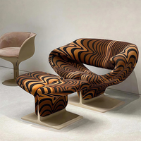 Canapé individuel sur mesure en velours fait main, style minimaliste de luxe léger, design italien, pour salon et chambre à coucher