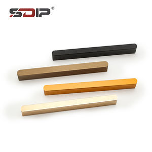 Puxadores Modernos Pretos de Liga de Alumínio para Portas de Armário, Gavetas e Móveis de Cozinha, Quarto, Cômoda e Sala de Estar, Ferragens para Vila - Product Image 2