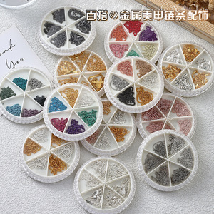 Terlaris 6 Slot 3D DIY rantai kuku emas perak desain Jet Punk 3D DIY rantai kuku untuk desain kuku terbuat dari logam - Product Image 2