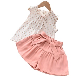 Ropa de Verano para Bebés, Camisa de Lunares para Niñas Pequeñas, Pantalones Cortos, Conjuntos de Ropa de Boutique para Niñas de Alta Calidad, Conjuntos de 2 Piezas - Product Image 6
