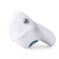 Yüksek Kaliteli Sportif 5 Panel Dobby Unisex Beyzbol Şapkaları Beyaz Oxford Kumaş %100 Polyester Su Geçirmez Delikli Leopar Desenli