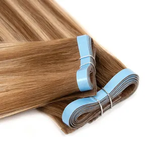color white blonde raw invisible tape in extensions remy hair double drawn russian hair 28inch human hair tape ins extensions