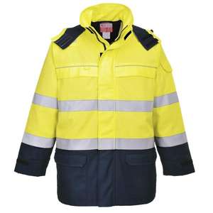 PORTWEST - FR79YNRXL Veste bleu marine jaune/bleu haute visibilité Bizflame multi arc-Vêtements de travail résistants aux flammes EAN 5036108226955 - Product Image 1