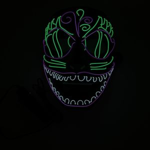 Máscara <span class=keywords><strong>de</strong></span> PVC con Luces LED <span class=keywords><strong>de</strong></span> Neón para Halloween, Terrorífica, para Fiestas <span class=keywords><strong>de</strong></span> <span class=keywords><strong>la</strong></span> <span class=keywords><strong>Purga</strong></span>, Disfraces <span class=keywords><strong>de</strong></span> Cosplay - Product Image 4