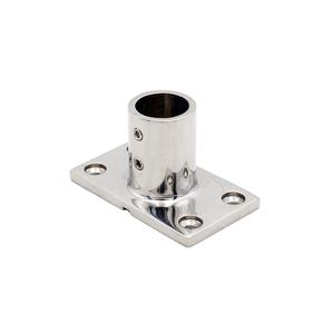 Yüksek kalite 90 derece paslanmaz çelik döşeme korkuluk dikdörtgen taban küpeşte payanda - Product Image 4