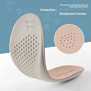 Plantillas deportivas de látex de piel de vaca para zapatos, almohadillas de soporte de arco de goma para zapatos con insertos de plantilla para fascitis plantar que absorben los golpes - Product Image 6