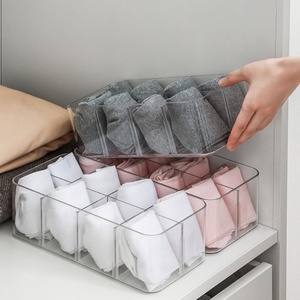 <b>Plastic</b> Underwear Organizer <b>Storage</b> Box <b>Drawer</b> Wardrobe Classification Transparent Compartments Panties Socks Finishing - Product Image 6