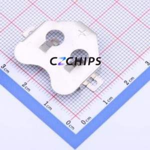 MY-2430-04 Button & Strip Battery Connector SMD Connector Battery Clip CR2430 Phosphor Bronze Nickel - Product Image 2