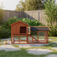 Cage à lapins moderne en bois avec plateau de nettoyage facile, imperméable, respirante, écologique, toutes saisons