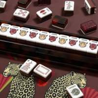 Kit de Mahjong Américain de Luxe Moderne à Motif Léopard, 160 Pièces, en Acrylique Poli Triple Couche, avec Éventail Traditionnel Chinois à Motifs Floraux