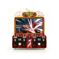 Machine de jeu d'arcade de tir de dinosaures d'intérieur pour 4 joueurs, avec système de rédemption de tickets, en anglais, construction en plastique et fer, garantie 1 an