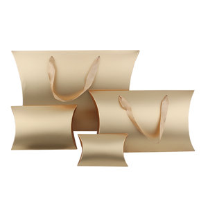 Hair Boxes Customized Luxury Golden Custom Hair Pillow Boxes Bundle Wig Packaging Box For Hair Extension Packaging