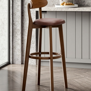 Solid Wood High Chair <strong>Bar</strong> <strong>Stool</strong> Sturdy and Durable Modern <strong>Design</strong> for Home for Living Room Island High <strong>Stool</strong> - Product Image 5