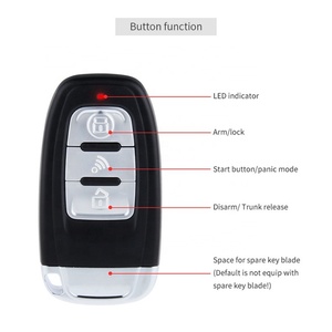 Shock Warning Pke Keyless Entry <b>Car</b> Alarm Security System <b>Push</b> Button Starter Remote Engine Start Stop - Product Image 2