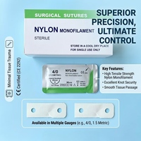 Sutures stériles en acide polyglycolique de qualité médicale 2-0 à 5-0 avec aiguille pour chats, usage chirurgical atraumatique