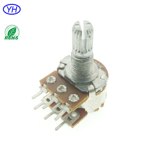 Potenciómetros Rotatorios de Película de Carbono de Alta Calidad RK16G de 6 Pines, 5k 10k 20k 50k 100k 250k 500k, Potenciómetro Estéreo de Doble Canal - Product Image 2