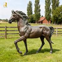 Escultura de Caballo de Bronce de Tamaño Real, Precio de Fábrica, Venta Caliente, para Jardín Exterior